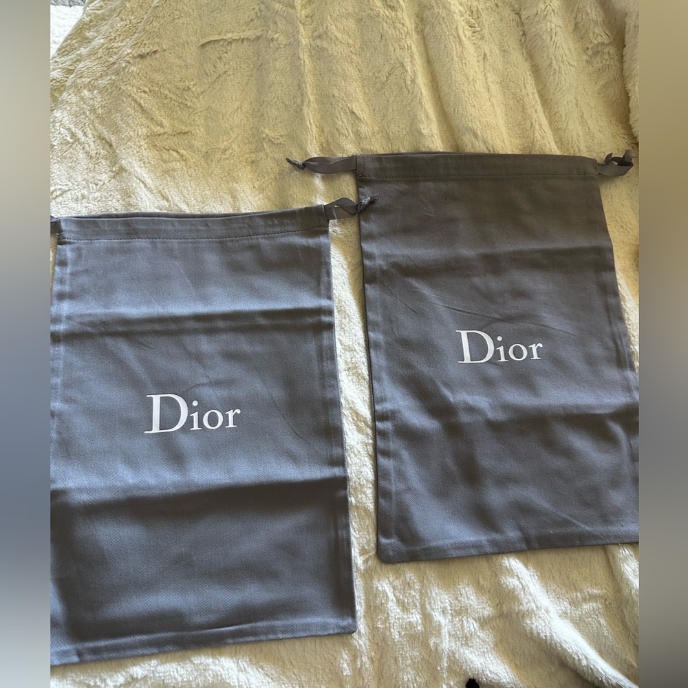 2 Gray Dior Dustbags